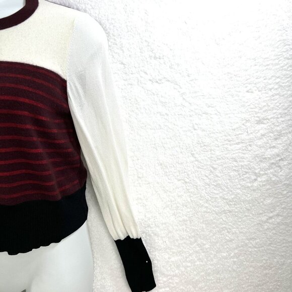 Rag & Bone L Extra Fine Merino Wool Blend Sweater Color Block Quiet Luxury - Picture 4 of 16